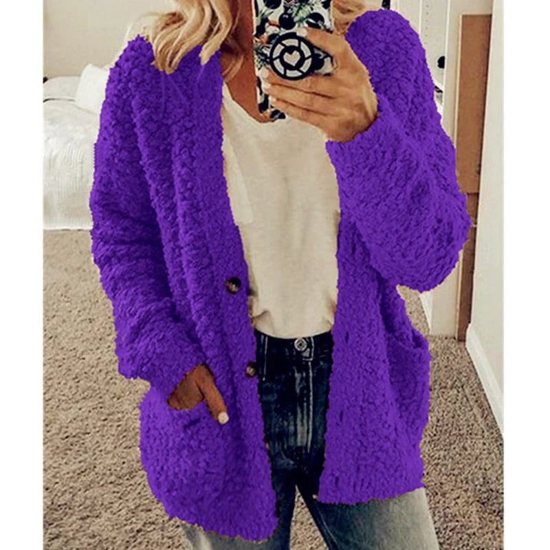 ✨Gilet Top 2 des Ventes 2025✨Gilet décontracté en velours grande taille pour femme automne/hiver