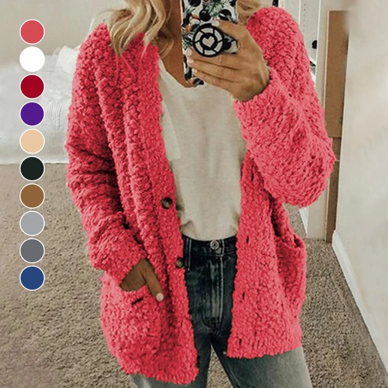 ✨Gilet Top 2 des Ventes 2025✨Gilet décontracté en velours grande taille pour femme automne/hiver