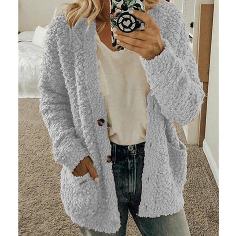 ✨Gilet Top 2 des Ventes 2025✨Gilet décontracté en velours grande taille pour femme automne/hiver